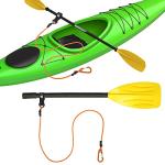 MOPHOEXII Paddle Leash Safety Rod Bungee Rod Holder Gripping Gear,Kayak Paddle Tether Lightweight Coiled Kayak Paddle Leash for SUP Kayaking Canoing Fishing Boating