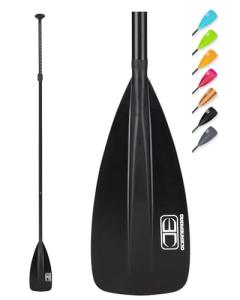 OCEANBROAD SUP Paddle - Adjustable Stand-Up Paddle for Paddleboard Kayak, Adjustable Aluminum Alloy Shaft 68" - 84", 3-Piece, Black