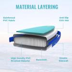 WNOVA 35" Extra Wide Stand Up Paddle Board Inflatable for All Skill Levels, 430LBS Capacity SUP Paddleboard with Double Acton Pump, 90L Backpack, Dry Bag, Blow Up Paddle Board for Fishing Yoga, Blue