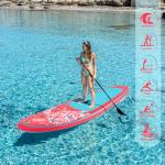 FEATH-R-LITE Inflatable Paddle Board Stand Up Paddleboards for Adults SUP with Complete Premium Accessories Pump, Adjustable Paddle, Leash, Three Fins, Waterproof Phone Bag, Repair Kit, Backpack