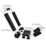 Upgraded Universal Folding Kayak Rack, J-Bar Carrier for Canoe Boat SUP Ski, Mount on Car Roof Top Crossbar, Includes 4 Ratchet Straps, 2 Anchor Straps (1 Pair, Aluminum)