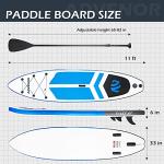 ADVENOR Paddle Board 11'x33 x6 Extra Wide Inflatable Stand Up with SUP Accessories Including Adjustable Paddle,Backpack,Waterproof Bag,Leash,and Hand Pump,Repair Kit (Blue)