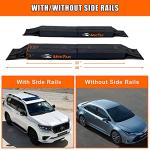 MeeFar Universal Car Soft Roof Rack Pads Luggage Carrier System for Kayak Surfboard SUP Canoe Include 2 Heavy Duty Tie Down Straps, 4 Tie Down Rope, 4 Quick Loop Strap and Storage Bag