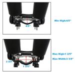 Upgraded Universal Folding Kayak Rack, J-Bar Carrier for Canoe Boat SUP Ski, Mount on Car Roof Top Crossbar, Includes 4 Ratchet Straps, 2 Anchor Straps (1 Pair, Aluminum)