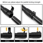 MoiShow SUP Paddle - Adjustable 3 Pieces Stand Up Paddle Board Paddle with Unique Lock Design Floating Alloy Shaft Paddleboard Paddle