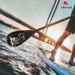 Abahub SUP Paddles - 3 Piece Adjustable Stand up Paddle - Lightweight Oar for Paddleboard, Adjustable Aluminum Alloy PU Coated Shaft 68" - 84", Black Plastic Nylon Blade