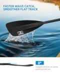 OCEANBROAD SUP Paddle - Adjustable Stand-Up Paddle for Paddleboard Kayak, Adjustable Aluminum Alloy Shaft 68" - 84", 3-Piece, Black