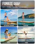 FUNKEE 11’×34"×6" Extra Wide Inflatable Stand Up Paddle Board, Sup Board with Removable Fins, Backpack, Floating Paddle, Safety Leash, Floating Phone Case for Adults & Youth of All Skill Levels