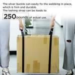 Riakrum 15 Pack 4 Feet Lashing Straps Adjustable Kayaks Tie Down Cam Buckle Straps with Buckles up to 250lbs for Cargo, Luggage, Motorcycles, Truck, Car Roof Rack, Sup Surfboard(Black)