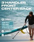 Skatinger 11'6×35" Super Wide Inflatable Paddle Board, Ultra Stable Stand Up Paddleboards for 450lb/3 People/Family/Big Size w/Shoulder Strap, 100L Backpack, All-Round Sup Board, US Fin