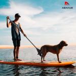 Abahub SUP Paddles - 3 Piece Adjustable Stand up Paddle - Lightweight Oar for Paddleboard, Adjustable Aluminum Alloy PU Coated Shaft 68" - 84", Black Plastic Nylon Blade