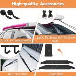 LASUK Universal Car Roof Rack, Soft Roof Rack Pads, Kayak with Tie Down Strap for Surfboard, SUP, Canoe, PP Rope, Quick Loop Strap and Storage Bag