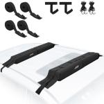 LASUK Universal Car Roof Rack, Soft Roof Rack Pads, Kayak with Tie Down Strap for Surfboard, SUP, Canoe, PP Rope, Quick Loop Strap and Storage Bag