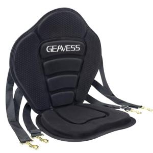 GEAVESS Kayak Seat, Universal Adjustable Kayak Seat, Fishing Boat Seat with Storage Bag, Detachable Paddle Board Seat for Kayaking, Sup and Canoe