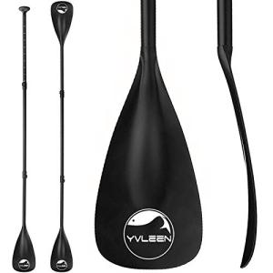 YVLEEN SUP Paddle Board Paddle，Stand up Paddleboard Paddles Adjustable Aluminum 4-Piece Floating Kayak Paddle，Convertible Paddle