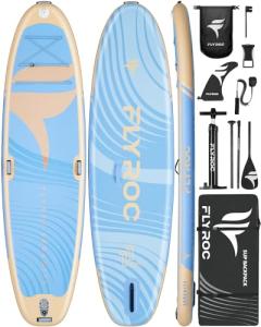 11’x35 Extra Wide Inflatable Paddle Board, 430lb Capacity Stable Paddleboard for Yoga, Stand up Paddle Board for Adults(x3), Full Coverage EVA Deck, 5 Handles, 100L Backpack, All-Round