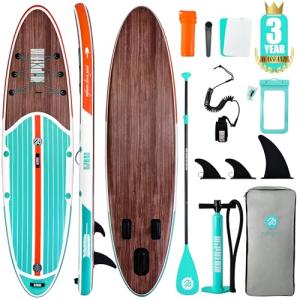 Niphean Inflatable Stand Up Paddle Board with SUP Accessories, Anti-Slip EVA Deck, 10'6'' Inflatable Paddle Boards for Adults & Youth of All Skill Levels