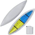i Cover Kayak, Outdoor Storage Heavy Duty Waterproof, UV Resistant Boats Covers Fits 12.3-13.5ft Kayaks, Canoes, SUP, Paddle Board, and Fishing Boat
