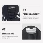 GEAVESS Kayak Seat, Universal Adjustable Kayak Seat, Fishing Boat Seat with Storage Bag, Detachable Paddle Board Seat for Kayaking, Sup and Canoe