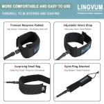 LINGVUM Surfboard Leash Premium Straight Surf Leash SUP Leg Rope 6/7/8/9 feet for Any Surfboards, Longboard, Paddleboard and Shortboard (Green,8FT)