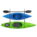 Double Kayak Rack - Hanging Storage from Wall or Ceiling for Surfboards, Paddleboards, SUP, or Canoe - Adjustable Kayak Straps by RAD Sportz