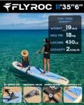 11’x35 Extra Wide Inflatable Paddle Board, 430lb Capacity Stable Paddleboard for Yoga, Stand up Paddle Board for Adults(x3), Full Coverage EVA Deck, 5 Handles, 100L Backpack, All-Round