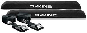 Dakine 28" Aero Long Black Surfboard/SUP/Kayak Roof Car SUV Rack Pad Set with 12' Baja Tie Down Straps