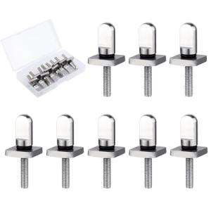 PEUTIER 6pcs 316 Stainless Steel Fin Screws, No Tool Surfboard Fin Screws with O Rings Paddle Board Fin Replacement for SUP Paddleboard Longboard Surfing Accessories