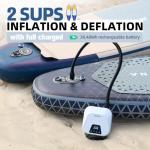 CYCPLUS 20PSI High Pressure Smart SUP Air Pump, Rechargeable Battery-Powered, Intelligent Dual Stage Inflation & Deflation, Auto-Off Air Pump for Stand Up Paddle Boards,Surfing Kite, Tent, Mattress
