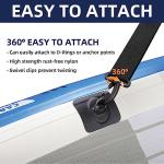 THURSO SURF SUP Shoulder Strap Adjustable Paddle Board Carry Strap Carrier with Padded Support | Heavy-Duty SUP Sling with Clips for Inflatable Paddle Board Accessories for Adults