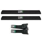 Aero Roof Rack Pads and Premium Scratch Resistant Silicone Buckle Tie Down Straps for Surf, SUP, Kayak and Canoe (28" Large) by COR Surf