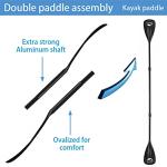 YVLEEN SUP Paddle Board Paddle，Stand up Paddleboard Paddles Adjustable Aluminum 4-Piece Floating Kayak Paddle，Convertible Paddle