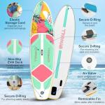 GYMMALL Paddle Board, Inflatable Stand Up SUP Paddle Boards for Adults & Youths of All Skill Levels, Wide & Non-Slip Deck Design Blow Up Paddleboards with Premium Accessories & Storage Bag, Pink