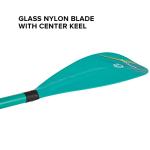 AZTRON MACH Fiberglass SUP Paddle, Length of 70"-86.6", 3-Section Adjustable, Lightweight and Flexible Fiberglass with Uni-Directional Carbon Shaft. Nylon Blade. All-Level Riders, Touring, Cruising