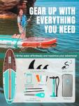 Niphean Inflatable Stand Up Paddle Board with SUP Accessories, Anti-Slip EVA Deck, 10'6'' Inflatable Paddle Boards for Adults & Youth of All Skill Levels