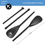 YVLEEN SUP Paddle Board Paddle，Stand up Paddleboard Paddles Adjustable Aluminum 4-Piece Floating Kayak Paddle，Convertible Paddle