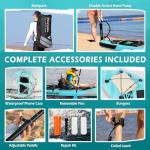 Paddle Board, Stand Up Paddle Board，10.6'×33"×6" Ultra-Light SUP Board with Hand Pump, Leash, Repair Kit, Waterproof Phone Case and Backpack (WaveRider)