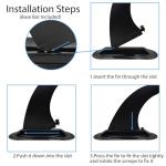 Paddleboard Fin - Easy Install, Screw-in Design, Detachable Sup Fin Replacement, Center Single Fin for Inflatable SUPs - 1PCS Black