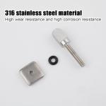 PEUTIER 6pcs 316 Stainless Steel Fin Screws, No Tool Surfboard Fin Screws with O Rings Paddle Board Fin Replacement for SUP Paddleboard Longboard Surfing Accessories