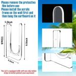 Yousoontic Surfboard Wall Mount Sup Paddle Board Rack Clear Acrylic Paddle Board Holder Wall Display Horizontal Storage Holder for Sup, Holds 50 Lbs