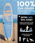 11’x35 Extra Wide Inflatable Paddle Board, 430lb Capacity Stable Paddleboard for Yoga, Stand up Paddle Board for Adults(x3), Full Coverage EVA Deck, 5 Handles, 100L Backpack, All-Round