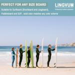 LINGVUM Surfboard Leash Premium Straight Surf Leash SUP Leg Rope 6/7/8/9 feet for Any Surfboards, Longboard, Paddleboard and Shortboard (Green,8FT)