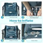 cuarko Inflatable Paddle Board Seat with Back Support [Lightweight, Anti-Slip] Sit-on-Top Kayak Accessories, Universal Boat Seats Cushion Fit for Canoe/SUP/Fishing Boat with Storage Bag, Built-in Pump