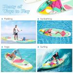 GYMMALL Paddle Board, Inflatable Stand Up SUP Paddle Boards for Adults & Youths of All Skill Levels, Wide & Non-Slip Deck Design Blow Up Paddleboards with Premium Accessories & Storage Bag, Pink