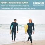 LINGVUM Surfboard Leash Premium Straight Surf Leash SUP Leg Rope 6/7/8/9 feet for Any Surfboards, Longboard, Paddleboard and Shortboard (Green,8FT)