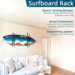 AmarinePlay SUP Paddleboard Storage Rack, Surfboard Wall Mount and Kayak Rack for Garage Ceiling Wall Storage,Heavy-Duty Indoor Board Paddle Organizer, 50 lbs Max,Hang 1-3 Surf or SUP Boards