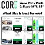 Aero Roof Rack Pads and Premium Scratch Resistant Silicone Buckle Tie Down Straps for Surf, SUP, Kayak and Canoe (28" Large) by COR Surf