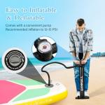 GYMMALL Paddle Board, Inflatable Stand Up SUP Paddle Boards for Adults & Youths of All Skill Levels, Wide & Non-Slip Deck Design Blow Up Paddleboards with Premium Accessories & Storage Bag, Pink