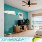 Yousoontic Surfboard Wall Mount Sup Paddle Board Rack Clear Acrylic Paddle Board Holder Wall Display Horizontal Storage Holder for Sup, Holds 50 Lbs