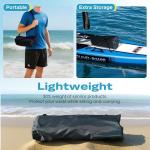 cuarko Inflatable Paddle Board Seat with Back Support [Lightweight, Anti-Slip] Sit-on-Top Kayak Accessories, Universal Boat Seats Cushion Fit for Canoe/SUP/Fishing Boat with Storage Bag, Built-in Pump